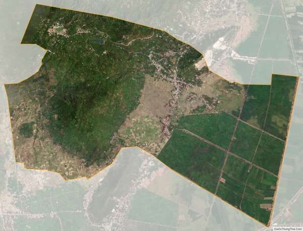 Bản đồ vệ tinh xã An Hảo (huyện Tịnh Biên, tỉnh An Giang) ngày trước