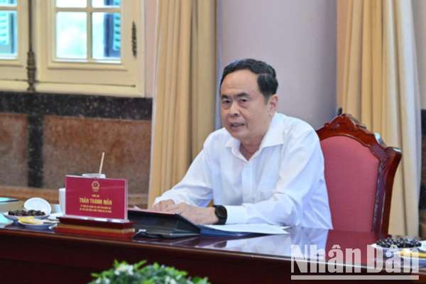 Chủ tịch Quốc hội Trần Thanh Mẫn phát biểu tại phiên họp. z6662820840129-d28a788d7181ffa1be9bc0c80b2e5691-1630.jpg
