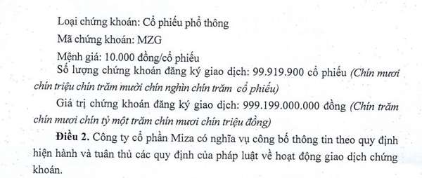 Tò mò về “nội lực” của Miza trước khi đưa 100 triệu cổ phiếu MZG lên UPCoM