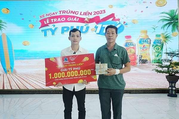 Anh Nguyễn Hoàng Em trúng giải 1 tỷ đồng năm 2023 sau khi uống nước tăng lực Number 1