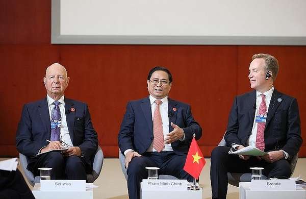 Thủ tướng Phạm Minh Chính phát biểu tại Đối thoại chiến lược quốc gia Việt Nam và Diễn đàn Kinh tế Thế giới (WEF).