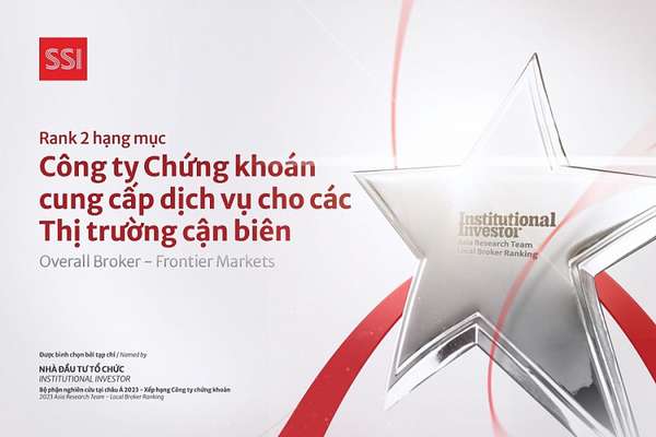 SSI là đại diện Việt Nam duy nhất được trao giải CTCK có bộ phận nghiên cứu về thị trường cận biên