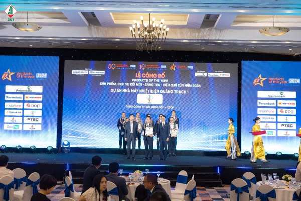 Dự án Nhà máy Nhiệt điện Quảng Trạch 1 đạt danh hiệu “Product of the Year – Top 100 sản phẩm đổi mới sáng tạo năm 2024”