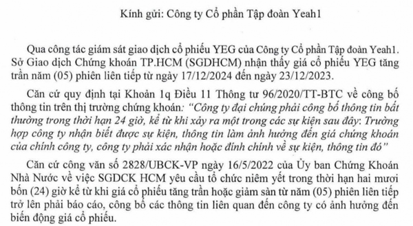 HOS yêu cầu Yeah1 giải trình