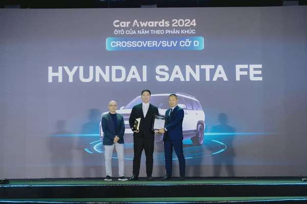 Hyundai Santa Fe và Hyundai Accent được vinh danh tại Car Award 2024 của VnExpress