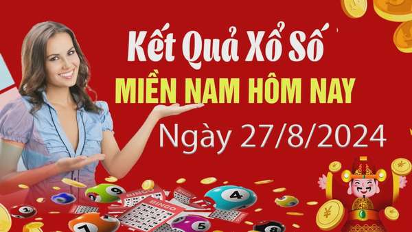 Kết quả Xổ số miền Nam ngày 27/8/2024, KQXSMN ngày 27 tháng 8, XSMN 27/8, xổ số miền Nam hôm nay