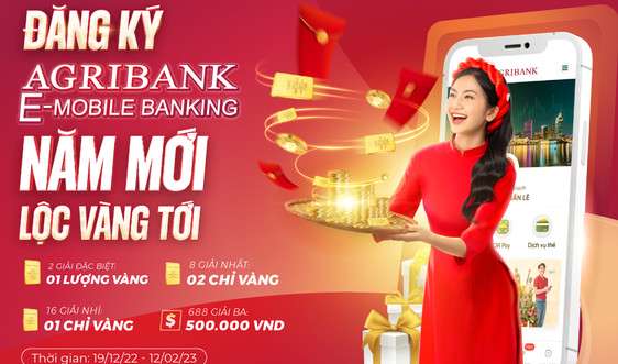 ​​​​​​​Mở tài khoản Agribank E-Mobile Banking đặt vé tàu Tết, nhận combo giảm giá 500.000 đồng cùng cơ hội trúng thưởng 1 lượng vàng