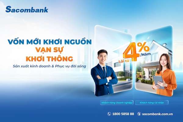 Sacombank tung gói vay 20.000 tỉ đồng