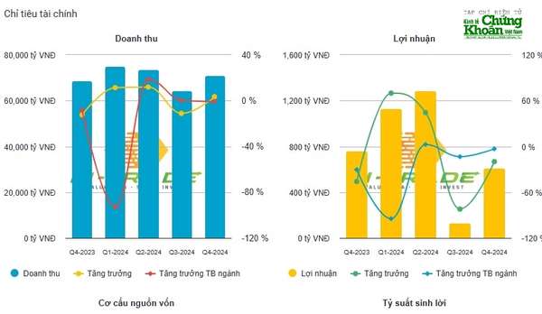 Kết quả kinh doanh năm 2024 của Tập đoàn Xăng dầu Việt Nam. Nguồn: Dữ liệu kinhtechungkhoan.vn