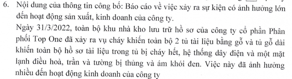 Nhìn lại thương vụ 243 tỷ đồng và vụ cháy hóa đơn hi hữu tại Top One