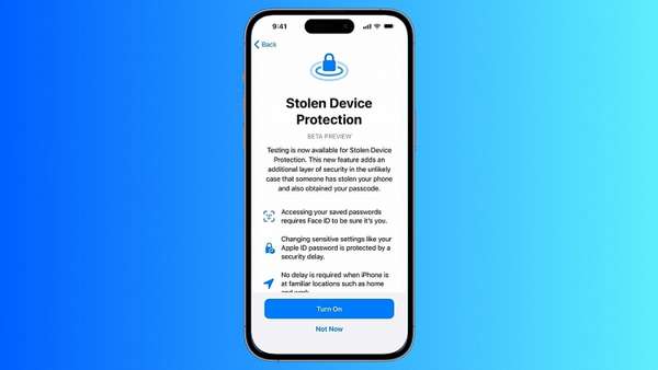 cập nhật iOSTính năng Bảo vệ thiết bị khi bị đánh cắp trên iOS 17.3