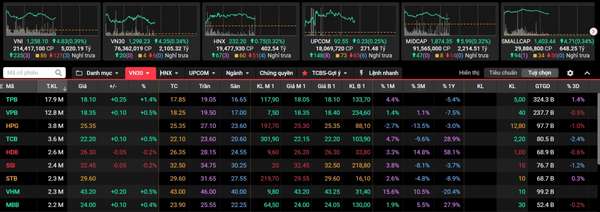 VN-Index hồi phục, cổ phiếu VNZ tiếp tục tăng trần sau giải trình theo yêu cầu của HNX