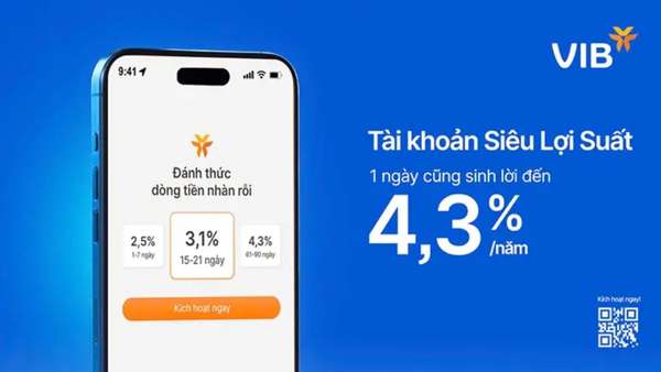 VIB ra mắt tài khoản Siêu Lợi Suất 