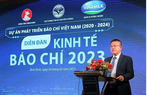 Ông Hà Văn Cường, Giám đốc Nhà máy sữa Vinamilk Bình Định chia sẻ tại sự kiện