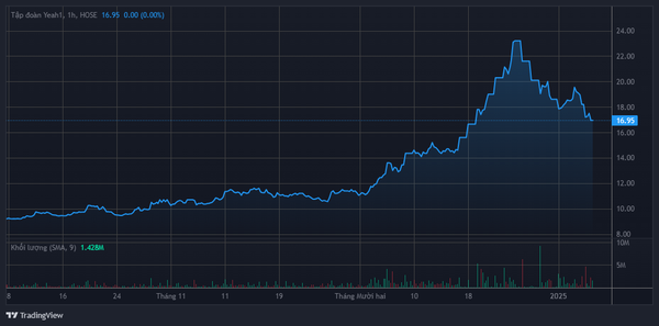 Diễn biến giá cổ phiếu YEG