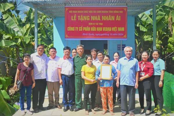 Vedan Việt Nam trao tặng nhà cho gia đình nạn nhân chất độc da cam tại huyện Định Quán, tỉnh Đồng Nai