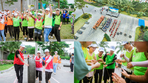 Khu vực teambuilding rộng rãi tại FLC Hạ Long - Không gian lý tưởng cho các hoạt động gắn kết và nâng cao tinh thần đồng đội.