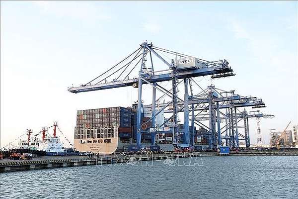 Cảng quốc tế Tân cảng - Cái Mép (TCIT). Ảnh: Dương Giang/TTXVN