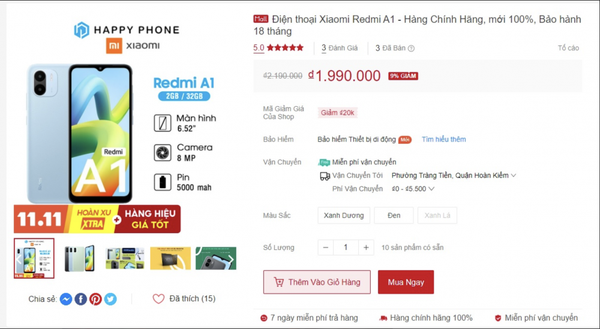 Giá điện thoại Redmi A1: Rẻ đến không tưởng, Nokia C30 ‘đứng ngồi không yên’