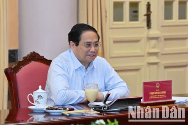 Thủ tướng Chính phủ Phạm Minh Chính phát biểu tại phiên họp. z6662820731323-f1669651f0b1f1d9f8f20511811c563d-7311.jpg