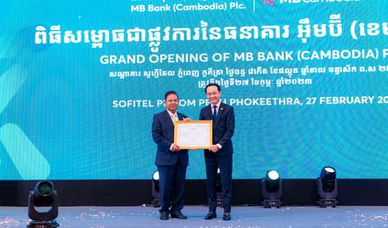 MB khai trương ngân hàng 100% vốn tại Campuchia