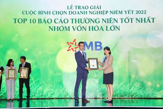 Ngân hàng MB vào Top 10 doanh nghiệp niêm yết có báo cáo thường niên xuất sắc nhất