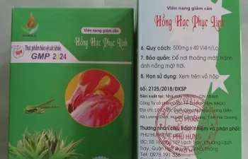 Viên uống giảm cân Hồng Hạc Phục Linh chứa 3 chất cấm