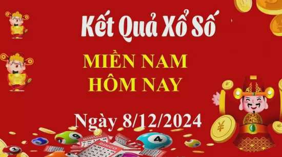 XSMN 8/12, trực tiếp Kết quả xổ số miền Nam hôm nay 8/12/2024, XSMN chủ Nhật, KQXSMN ngày 8/12