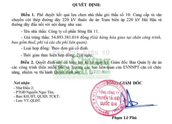 Sông Đà 11 dồn dập trúng thầu trong thời gian ngắn