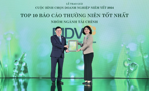 BIDV nhận Giải thưởng “Top 10 Báo cáo thường niên tốt nhất - nhóm ngành tài chính”