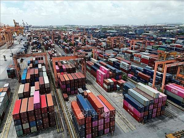 Kho bãi chứa container tại cảng Tân Vũ. Ảnh minh họa: Tuấn Anh/TTXVN