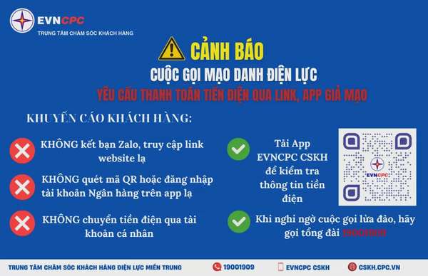 Các vụ lừa đảo, mạo danh điện lực tại miền Trung – Tây Nguyên tăng