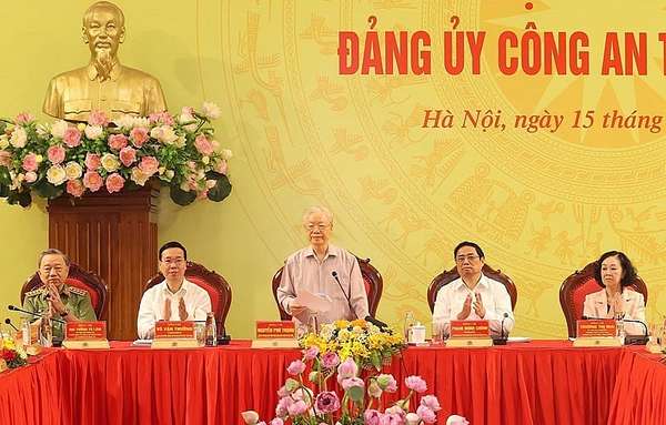 Tổng Bí thư Nguyễn Phú Trọng phát biểu chỉ đạo hội nghị. (Ảnh: TTXVN)