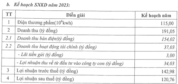Điện miền Trung (SEB) định ngày chốt danh sách trả nốt cổ tức năm 2022