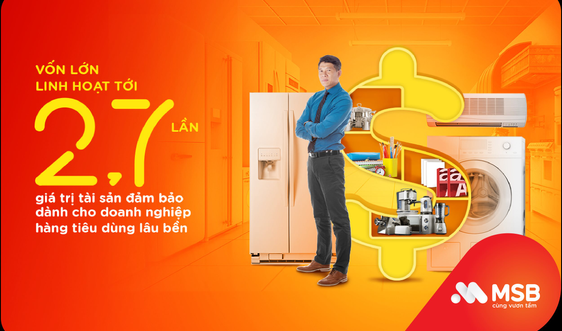 ​MSB tài trợ đến 270% giá trị tài sản bảo đảm cho doanh nghiệp ngành hàng tiêu dùng lâu bền