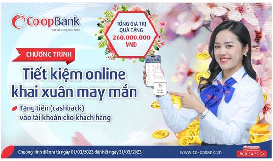 Co-opBank triển khai chương trình “Tiết kiệm Online, khai xuân may mắn”