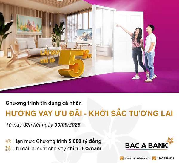 Khách hàng cá nhân hưởng lãi vay ưu đãi từ BAC A BANK dịp đầu năm 2025