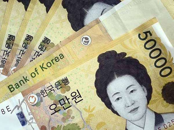 giá won Hàn Quốc giảm tại nhiều ngân hàng