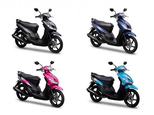 Bốn tùy chọn màu sắc của Yamaha Mio Sporty 110