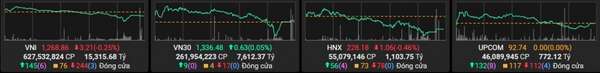 VN-Index giảm nhẹ 0,25% phiên 11/12, áp lực bán vẫn chi phối thị trường