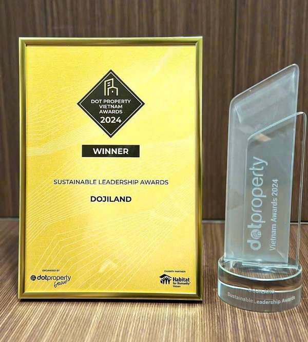 DOJILAND lập hattrick giải thưởng danh giá bậc nhất tại Dot Property Vietnam Awards 2024