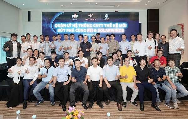 Sự kiện công bố quan hệ hợp tác chiến lược giữa FPT Telecom International, SolarWinds và Vietnet với sự tham gia đông đảo của nhiều doanh nghiệp