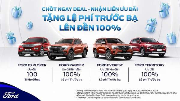 Chương tình “Chốt ngay deal – Nhận liền ưu đãi”  (Ảnh: Ford.com)