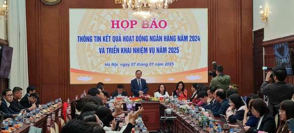 Họp báo thông tin kết quả hoạt động ngân hàng năm 2024 và triển khai nhiệm vụ năm 2025 do Ngân hàng Nhà nước (NHNN). Ảnh: Thành Đạt 