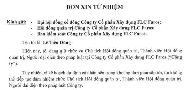 Chủ tịch FLC Faros và loạt 