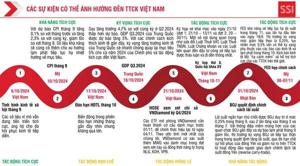 Thị trường chứng khoán tháng 10/2024: Khuyến nghị đầu tư đáng chú ý từ SSI