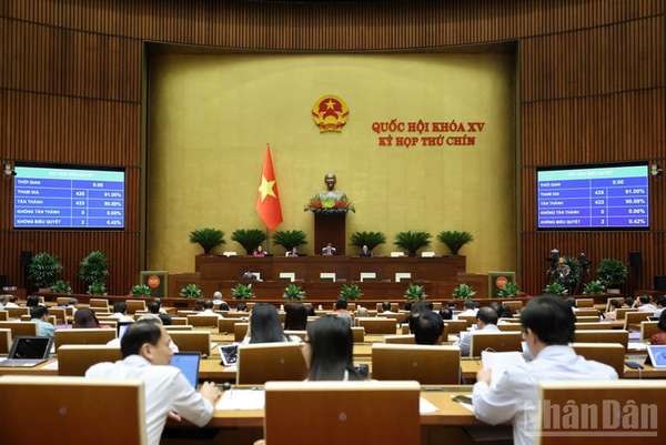 Quốc hội biểu quyết thông qua Luật Bảo vệ dữ liệu cá nhân. (Ảnh: DUY LINH) ndo_br_bieu-quyet-luat-bao-ve-du-lieu-ca-nhan-2.jpg