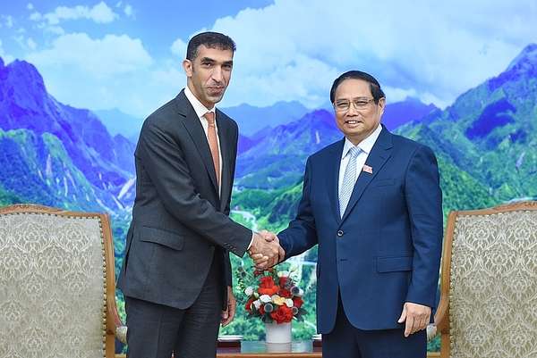 Thủ tướng Phạm Minh Chính tiếp ông Thani bin Ahmed Al Zeyoudi, Quốc vụ khanh phụ trách ngoại thương của Bộ Kinh tế Các Tiểu vương quốc Arab Thống nhất (UAE)