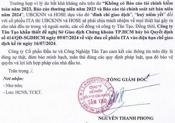 Động thái mới của Tân Tạo (ITA) trong hành trình dài miệt mài tìm kiểm toán