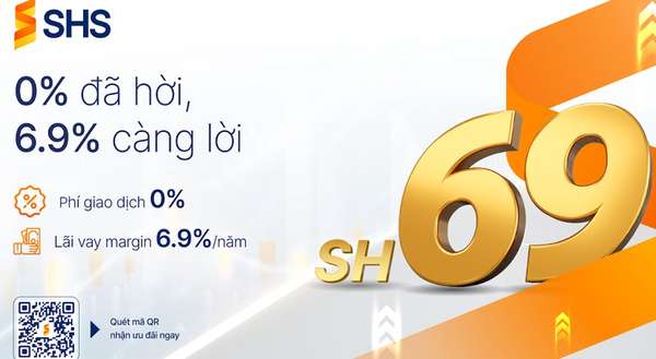 Chứng khoán SHS ra mắt gói ưu đãi SH69: Miễn phí giao dịch, margin 6,9%/năm